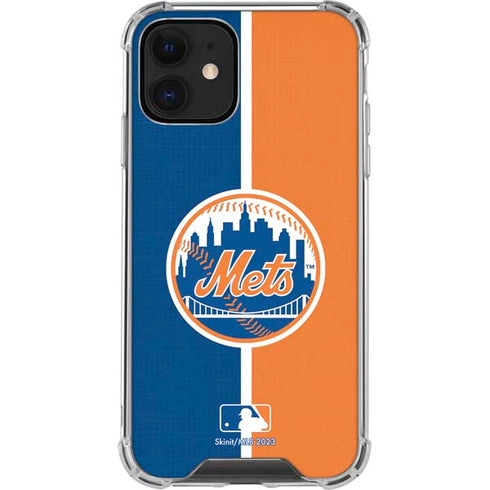 MLB New York Mets Split iPhone 12 Clear Case