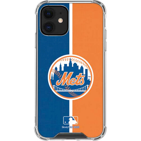 MLB New York Mets Split iPhone 12 Mini Clear Case