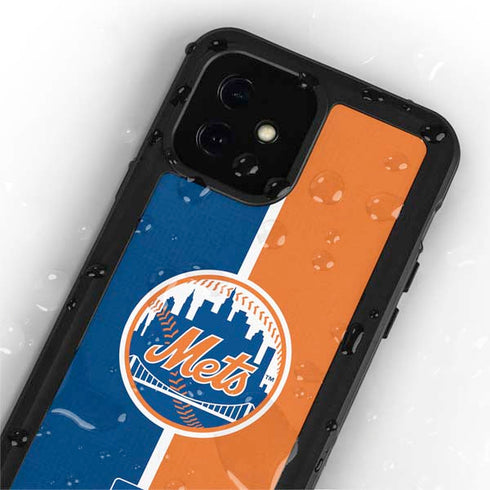 MLB New York Mets Split iPhone 12 Mini Waterproof Case