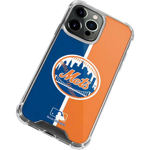 MLB New York Mets Split iPhone 13 Pro Max Clear Case