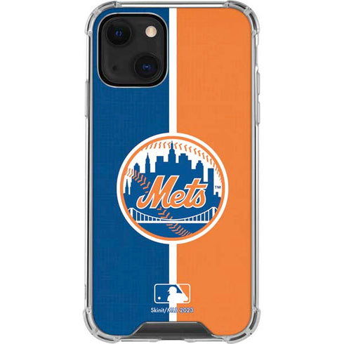 MLB New York Mets Split iPhone 15 Plus Clear Case