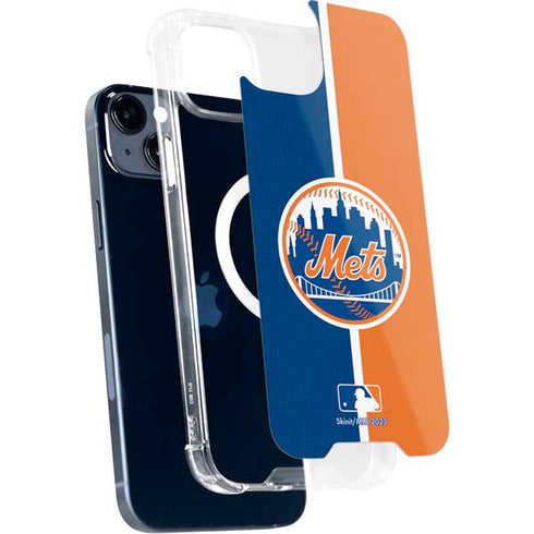 MLB New York Mets Split iPhone 15 Plus MagSafe Case