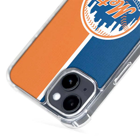 MLB New York Mets Split iPhone 15 Plus MagSafe Case