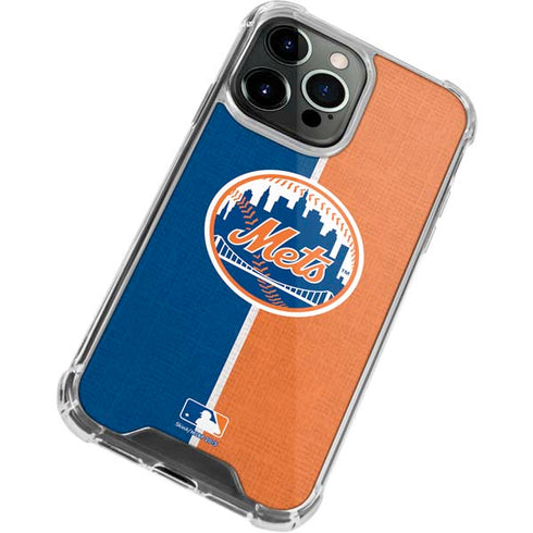 MLB New York Mets Split iPhone 15 Pro Clear Case
