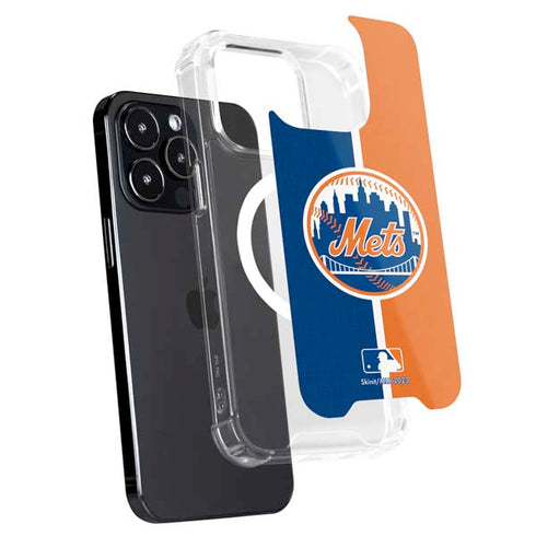 MLB New York Mets Split iPhone 15 Pro MagSafe Case