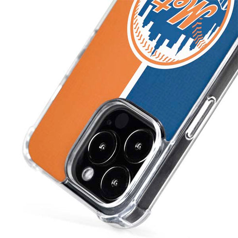 MLB New York Mets Split iPhone 15 Pro MagSafe Case