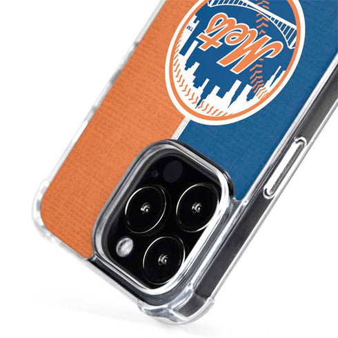 MLB New York Mets Split iPhone 15 Pro Max MagSafe Case
