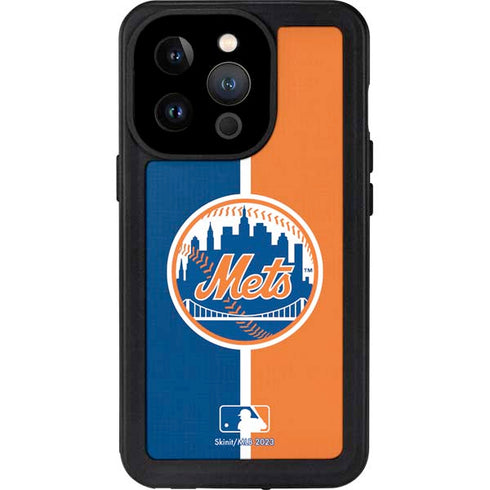 MLB New York Mets Split iPhone 14 Pro Waterproof Case