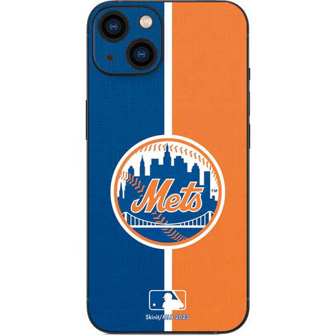 MLB New York Mets Split iPhone 14 Skin
