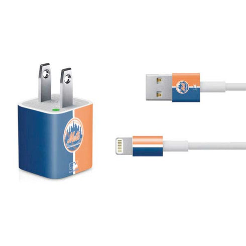 MLB New York Mets Split iPhone Charger (5W USB) Skin