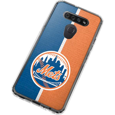 MLB New York Mets Split LG K51/Q51 Clear Case