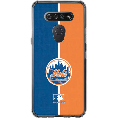 MLB New York Mets Split LG K51/Q51 Clear Case