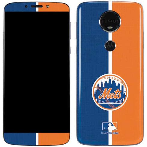 MLB New York Mets Split Moto E5 Plus Skin