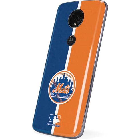MLB New York Mets Split Moto E5 Plus Skin