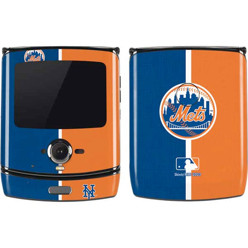 MLB New York Mets Split Motorola RAZR Skin