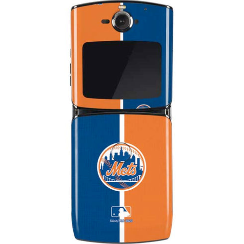 MLB New York Mets Split Motorola RAZR Skin