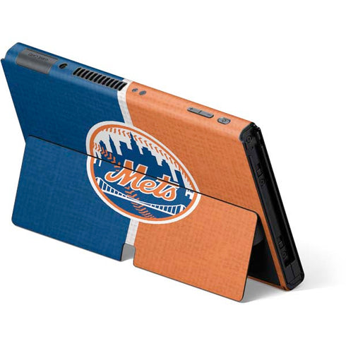 MLB New York Mets Split Nintendo Switch OLED (2021) Skin