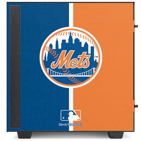 MLB New York Mets Split NZXT H510 Compact ATX Mid-Tower Case Skin