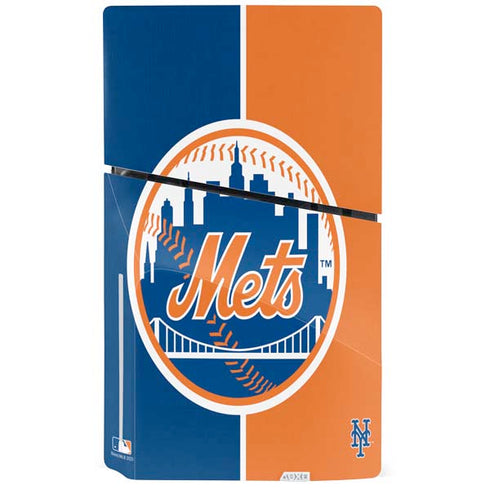 MLB New York Mets Split PS5 Slim Disk Console Skin