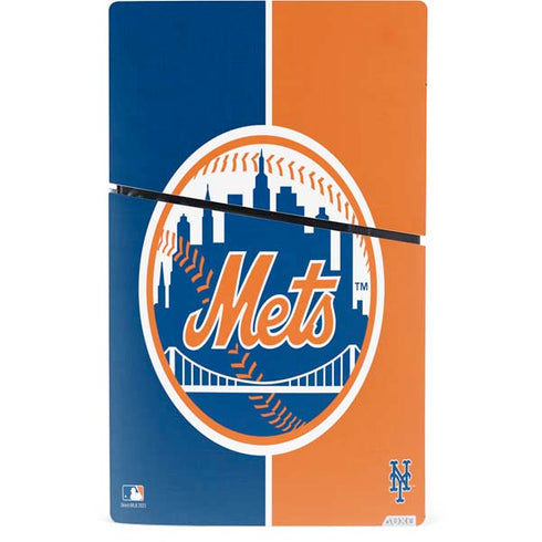 MLB New York Mets Split PS5 Slim Digital Edition Bundle Skin