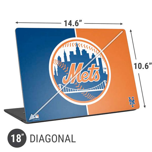 MLB New York Mets Split Universal Laptop 18in (14.6 x 10.6in) Skin