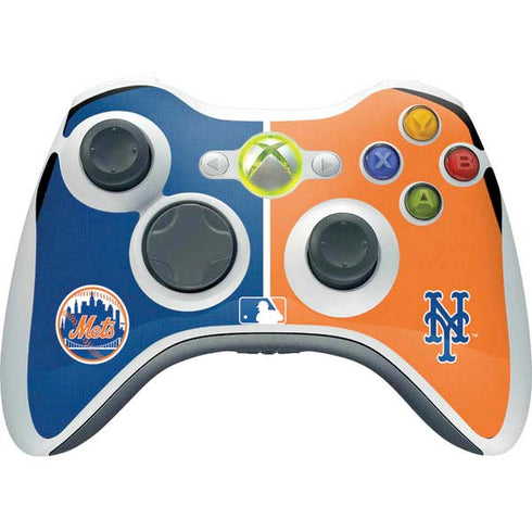 MLB New York Mets Split Xbox 360 Wireless Controller Skin