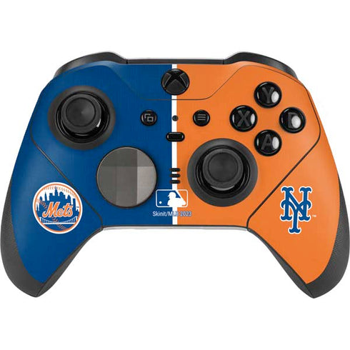 MLB New York Mets Split Xbox Elite Wireless Controller Series 2 Skin