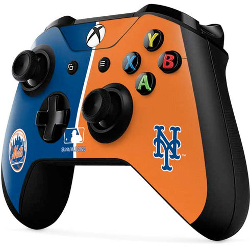 MLB New York Mets Split Xbox One X Controller Skin