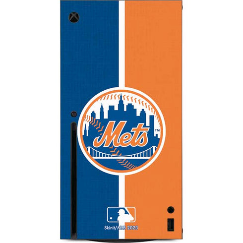MLB New York Mets Split Xbox Series X Console Skin