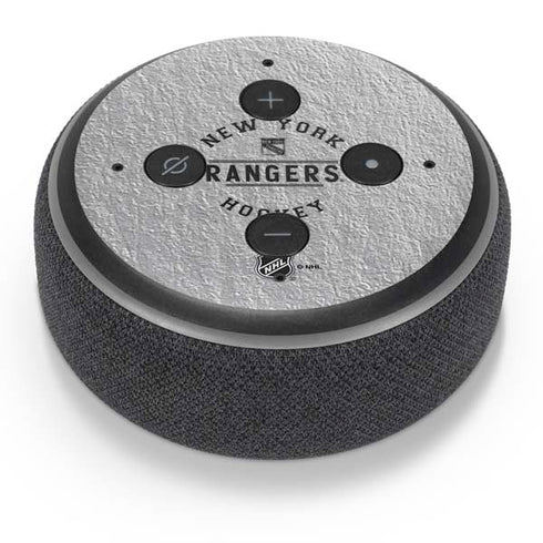 NHL New York Rangers Black Text Amazon Echo Dot Skin