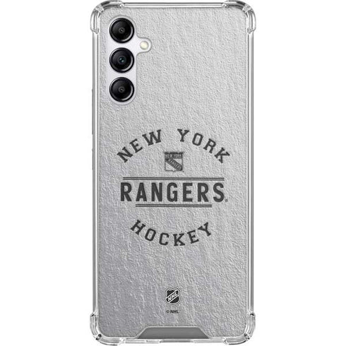 NHL New York Rangers Black Text Galaxy A15 5G Clear Case