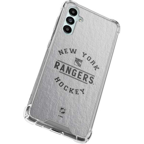NHL New York Rangers Black Text Galaxy A15 5G Clear Case