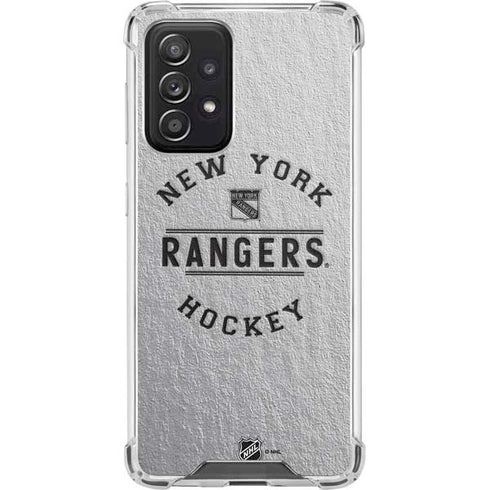 NHL New York Rangers Black Text Galaxy A52 5G Clear Case