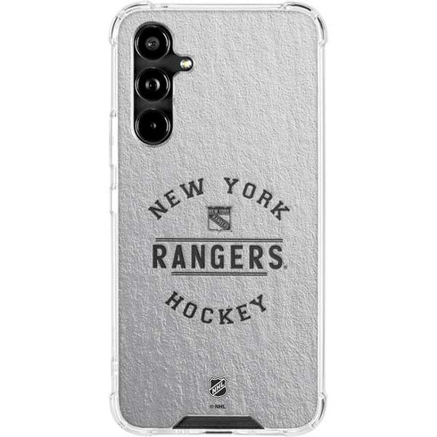 NHL New York Rangers Black Text Galaxy A54 5G Clear Case