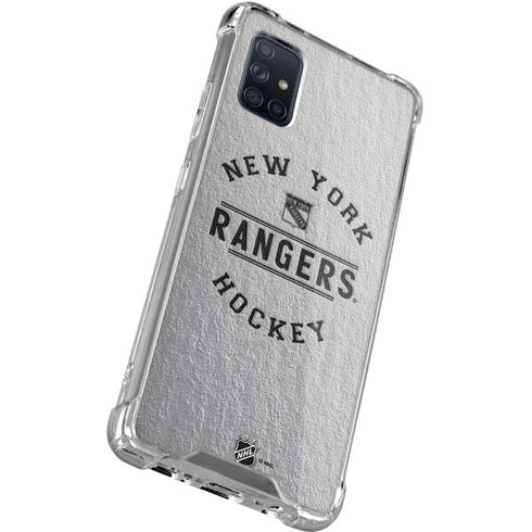 NHL New York Rangers Black Text Galaxy A71 5G Clear Case