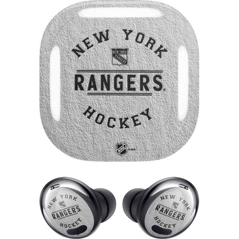 NHL New York Rangers Black Text Galaxy Buds Pro Skin