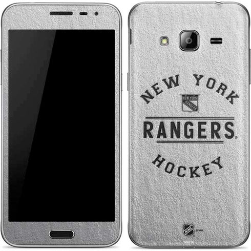 NHL New York Rangers Black Text Galaxy J3 Skin