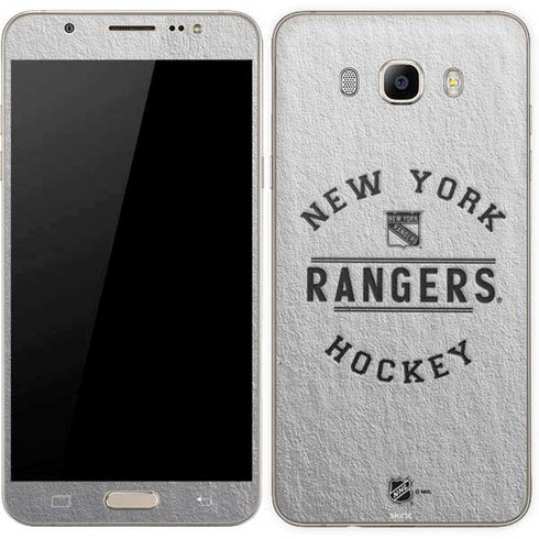 NHL New York Rangers Black Text Galaxy J7 Skin