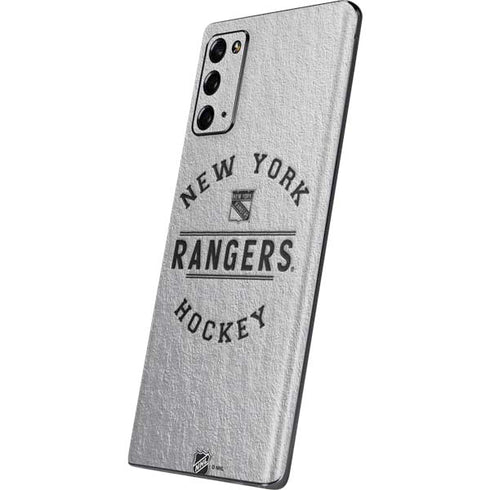 NHL New York Rangers Black Text Galaxy Note20 5G Skin