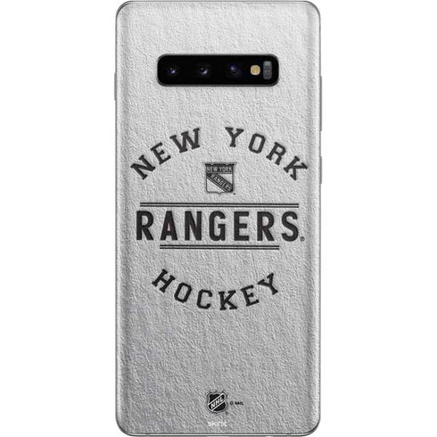 NHL New York Rangers Black Text Galaxy S10 Plus Skin
