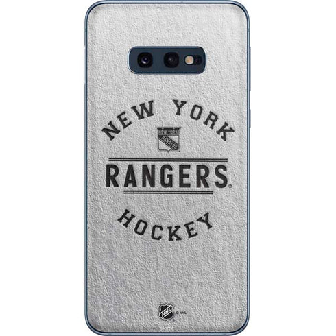 NHL New York Rangers Black Text Galaxy S10e Skin