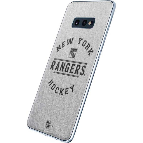 NHL New York Rangers Black Text Galaxy S10e Skin