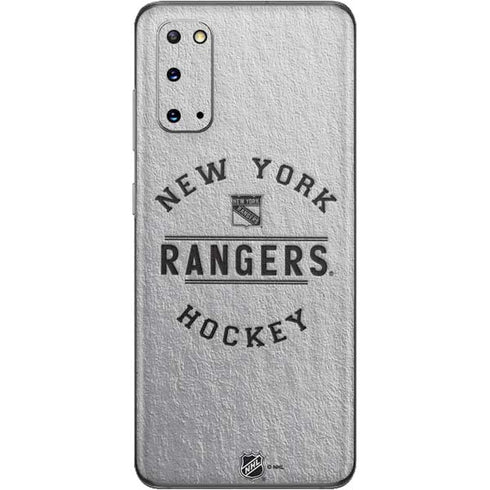NHL New York Rangers Black Text Galaxy S20 Skin