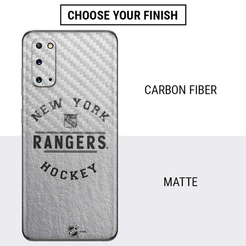 NHL New York Rangers Black Text Galaxy S20 Skin