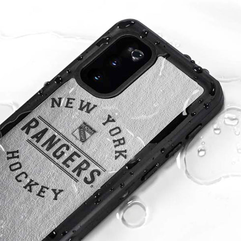 NHL New York Rangers Black Text Galaxy S20 Waterproof Case
