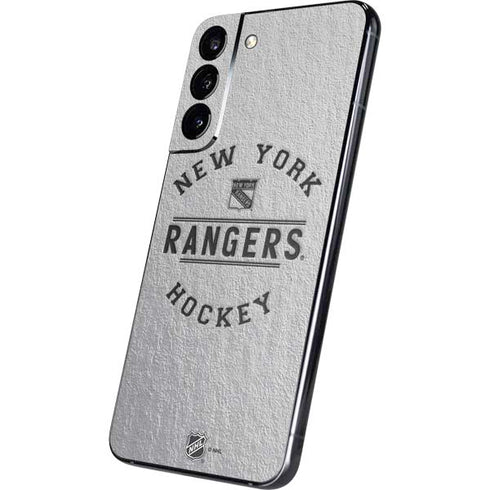 NHL New York Rangers Black Text Galaxy S22 Plus Skin