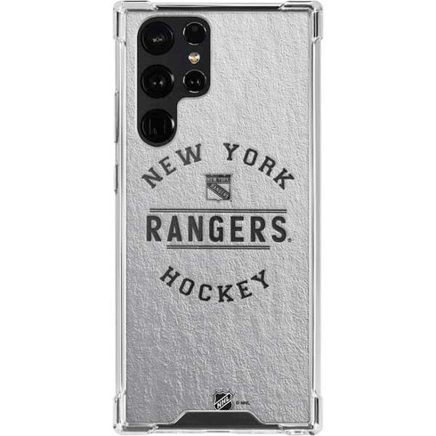NHL New York Rangers Black Text Galaxy S22 Ultra Clear Case