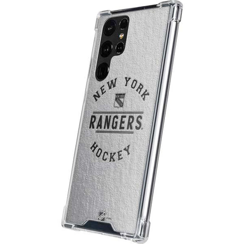 NHL New York Rangers Black Text Galaxy S22 Ultra Clear Case