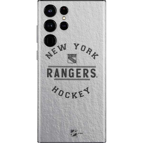 NHL New York Rangers Black Text Galaxy S22 Ultra Skin