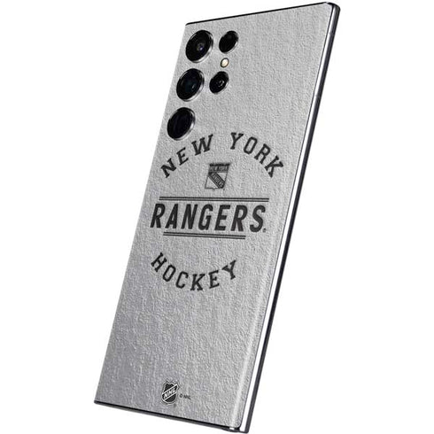 NHL New York Rangers Black Text Galaxy S22 Ultra Skin